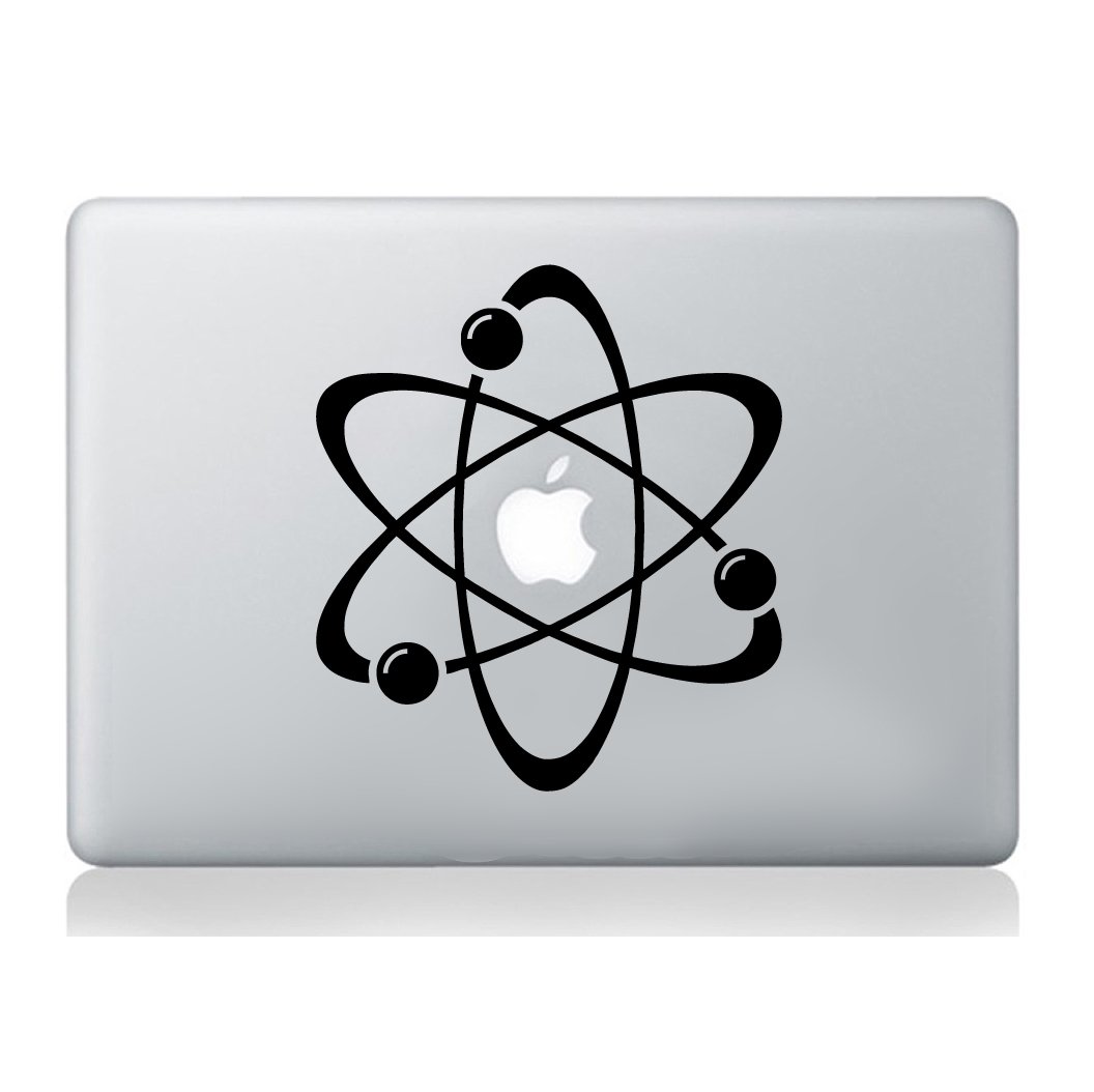 Atom Laptop Sticker Apple MacBook Compatible Decal Art Tablet Skin Silhouette Molecular