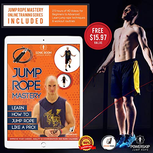 Epitomie PowerSkip Jump Rope with Memory Foam Handles and Weighted Speed Cable - Fire Red - Thumbnail 6