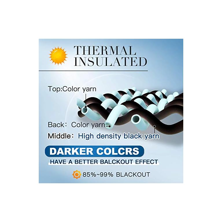 Yakamok - Cortinas opacas para dormitorio, con ojales, térmicas, para