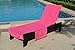 Freemen Perfect Chaise Lounge Towel Cover with Storage Pockets (Rose)