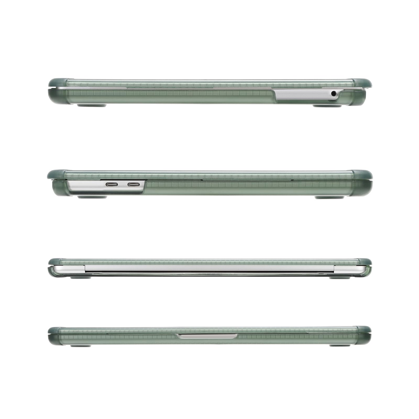 MOSISO Compatible with MacBook Pro 13 inch Case M2 2025-2016 A2338 M1 A2251 A2289 A2159 A1989 A1708 A1706, Anti-Cracking Heavy Duty Plastic TPU Bumper Hard Case&Keyboard Skin&Screen Film,Emerald Green