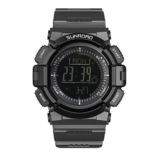 SunRoad FR821B Outdoor Digital Sports Men Watch-Altimeter Compass Stopwatch Fishing Barometer Pedometer Watch Multifunction