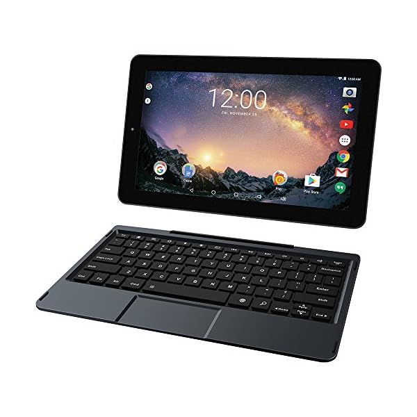 2018 RCA Galileo Pro 11.5" 32GB Touchscreen Tablet Computer with Keyboard Case Quad-Core 1.3Ghz Processor 1GB Memory 32GB HDD Webcam Wifi Bluetooth Android 6.0 - Charcoal