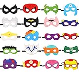 Cartoon Felt Masks Cosplay Character Soft Mask Party Favors Supplies for Kids Boys or Girls 20 Pack
