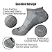 LITERRA Mens Ankle Socks 6 Pack Low Cut Athletic Running Cushioned Tab Socks