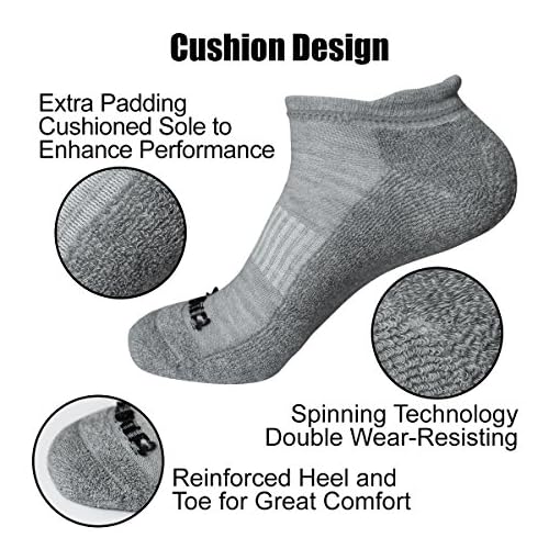 LITERRA Mens Ankle Socks 6 Pack Low Cut Athletic Running Cushioned Tab Socks - Image 6