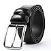 Leather Belts for Men - Mens Genuine Leather Dress Belt with Pin Buckle 35mm 36