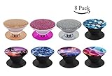 Premium Expanding Stand Pop Grip Mount Holder Sockets for iPhone X, Galaxy S8,all Cellphones and Tablets (Pack of 8)