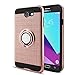 Galaxy J3 Emerge/J3 Mission/J3 Eclipse/J3 Luna Pro/Amp Prime 2/J3 Prime/Express Prime 2 Case with Screen Protector,AnoKe 360 Degree Rotating Ring Holder Kickstand for Galaxy J3 2017 ZS Rose Gold