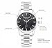 Valentines His and Hers Pair Watches - fq240 Men's Women's Silvery Stainless Steel Dress Wristwatches,Simple Style,Black Face,Set of 2