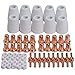 ESAB L-TEC PT-31 JG-40 WSD-LG40 Plasma Electrode Tips Nozzle Extended Shroud Shield Cup Kit Fit CUT 50D 50 40 Plasma Cutter 60pcs primary