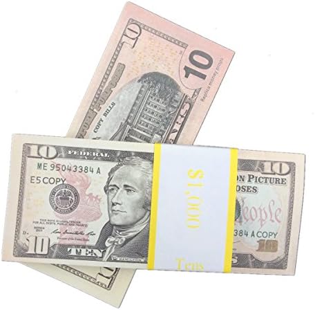 COPY MONEY Total $5, 000 Dollar $10X500 Pcs FAKE MONEY US Currency Props Advertising &amp; Novelty Real Looking New Style Copy Double-Sided Printing - for Movie, TV, Videos