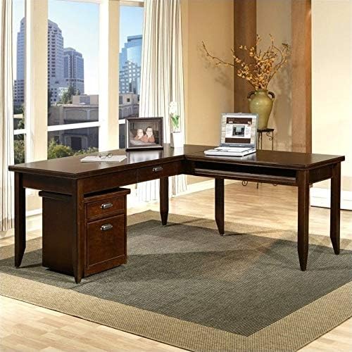 Martin Furniture Tribeca Loft L-Shape Wood Writing Desk in Cherry