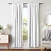 AmazonBasics Room Darkening Blackout Window Curtains with Tie Backs Set, 42" x 84", White primary