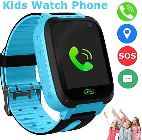 Nabobess Kids Smart Watch, Children Phone Watch GPS Tracker SmartWatch for 3-12 Year Old Girls Boys Toys Gift SOS Call Pedometer Camera Touch Screen Bracelet (Blue)