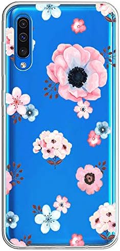 Case for Galaxy A30 Samsung A50 Case Silicone Skin Flowers Floral Printed Back Cover Soft Case for Samsung Galaxy A30 Marble