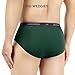 DAVID ARCHY Men's Underwear Bamboo Rayon Breathable Super Soft Comfort Lightweight Pouch Briefs No Fly in 4 Pack (M, Navy Blue/Olive Green)