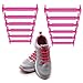 LattoGe No Tie Silicone Shoelaces Lace Lock Bands for Kids, Adults Athletic Running Shoe Laces,Sneakers (1 Pair Kids Size Pink)