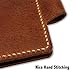 Leather Journal Cover for Filed Notes, Moleskine Cahier 3.5” x 5.5”, Pocket Notebook Cover with Pen Holder & Card Slots, Hand Sewn, Honey Brown