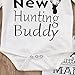Baby Boy Girl Suit for Baby Shower Deer Print Long Sleeve Romper+Long Pants+Hat (3-6months, New to The Crew)