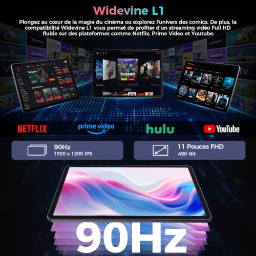 RebotAi 2026 11 Inch Android 16 Tablet with Gemini AI, 32GB RAM + 128GB ROM + 1TB TF, 10000mAh Octa-Core Tablet 1920 x 1200 IPS, Widevine L1/Face Recognition Touch Tablet