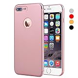 iPhone 7 Plus Case, CANSHN 3 In 1 Ultra Thin and Slim Hard Case Coated Non Slip Matte Surface with Electroplate Frame for Apple iPhone 7 Plus (5.5')(2016) -- Rose Gold
