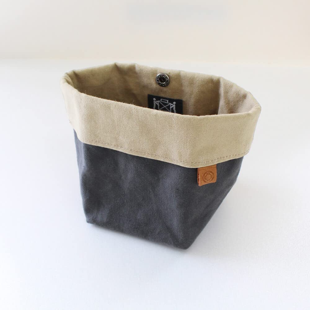 Cohana Accessory Pouch Waxed Canvas 15.5x9cm Grey - 1pc