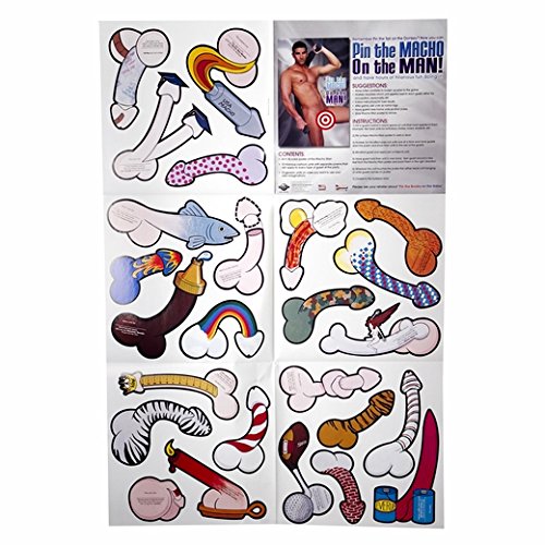 Bachelorette Party Game - Pin the Macho on the Man - Thumbnail 2