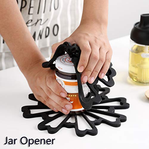 Extra Large, Extra Thick Silicone Trivet Mat Set For Hot Dishes,Pots