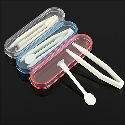 Eshylala Portable Contact Lens Inserter/Remover with Soft Tip Tweezer Stick Tool Case Set Buy