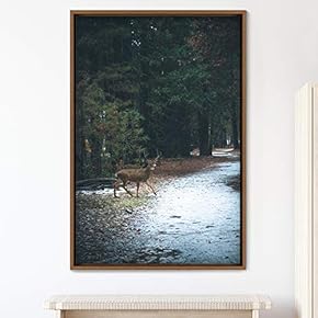 signwin Framed Canvas Wall Art Deer Animals Deer...