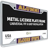 Desert Cactus Alcorn State University Car Accessories Braves Metal License Plate Frame and Tag Holder for Front or Rear of Car (Alumni)