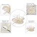 Fascigirl Sinamay Fascinator Hat Feather Party Pillbox Hat Flower Derby Hat for Women
