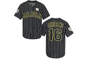 KYNKOW PARTYJERSEY Men's #16 Ohtani Hip Hop Short Sleeves Japan Baseball Jerseys White Black Stitched S-XXXL
