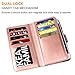 Dailylux Case for iPhone 6 / iPhone 6S - [Built-in 9 Card Slots] Protective Faux Leather Folio Flip Wallet Case for Apple iPhone 6 / 6S 4.7 Inch, Rose Gold
