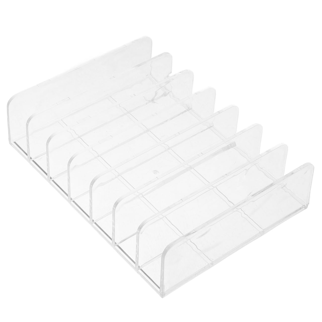FOMIYES Makeup Palette Holder Plastic Divided Makeup Palette Organizer Acrylic Transparent Powder Blush Eyeshadow Lipstick Organizer Nail Polish Storage Rack