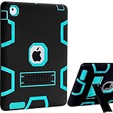 iPad 4 Case, iPad 2 Case,iPad 3 Case,BENTOBEN Kickstand Shock-absorption/High Impact Resistant Heavy Duty Rugged Hybrid Three Layer Full Body Protective Case for iPad 2/iPad 3/iPad 4 Retina,Black&Blue