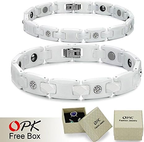 Wonderful Dream Opk Jewelry New Arrivel Ceramic Couple Magnetic Bracelet Fashion Bracelet White Color 419 yjaliBracelets258