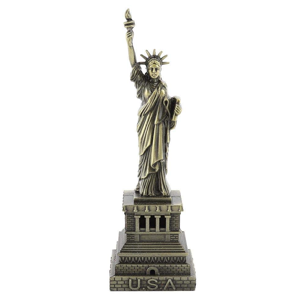 Metal Statue of Liberty, Statue of Liberty Model, Decorative Crafted Statue of Liberty Copper American New York Figurine Souvenirs Home Decoration Metal Gifts(H: 15CM)