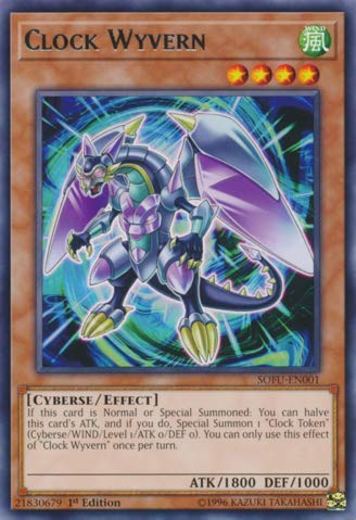 Yu-Gi-Oh! - Clock Wyvern - SOFU-EN001 - Soul Fusion - 1st Edition - Rare