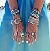 idealway Bohemian Antalya Turkish Boho Coin Jewelry Coachella Festival Tribal Ethnic Statement Bracelet