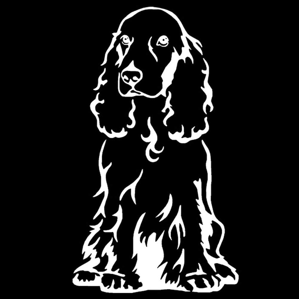 Oce180anYLV Dog Car Sticker Great Promotion! High End Car Sticker Home Cocker Spaniel Dog Car Body Window Sticker PET Sticker Styling Truck Decoration White