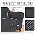 SUBRTEX Stretch Loveseat Sofa Slipcover 2 Piece Sofa Cover 2 Seater Soft Couch Slipcover Washable Furniture Covers, Jacquard Fabric Small Checks(Gray,Loveseat)