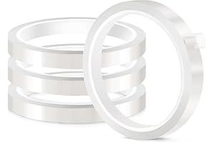 AWEI AZHI Clear Heat Tape for Sublimation, 4 Rolls Heat Resistant Tape, 10mm x33m 108ft Heat Press Tape for Adhesive Transfer Tape, Electronics