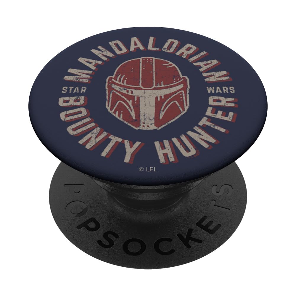 Star Wars The Mandalorian Bounty Hunter Distressed Logo PopSockets Swappable PopGrip