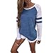 Orangeskycn Pullover Sweaters for Women, Fashion Ladies Long Sleeve T Shirt Clothes Splice Blouse Tops