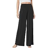 GYS Bamboo Viscose Pajama Pants for Women, Soft Wide Leg Flowy Palazzo Lounge Pants Comfy Pajama Bottoms with Pockets