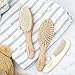 Babyality Baby Hair Brush & Comb Set: 3-Pack Wooden Infant Goat Bristles Brush + Detangling Comb + Wooden Massaging Baby Brush To Keep Your Baby ́s Hair Silky & Prevent Cradle Cap|Top Baby Shower Gift