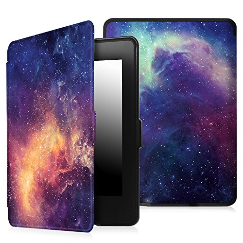 Fintie SlimShell Case for Kindle Paperwhite - The Thinnest and Lightest PU Leather Cover Auto Sleep/Wake for All-New Amazon Kindle Paperwhite (Fits All 2012, 2013, 2015 and 2016 Versions), Galaxy