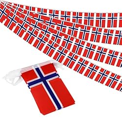 Norway String Flag Pennant Banner - 38 Flags, 42
